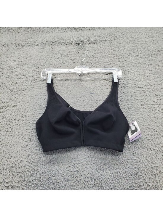 Catherines Other - Catherines Bra Womens 44C Black No-Wire Cotton Front-Close *NWT*